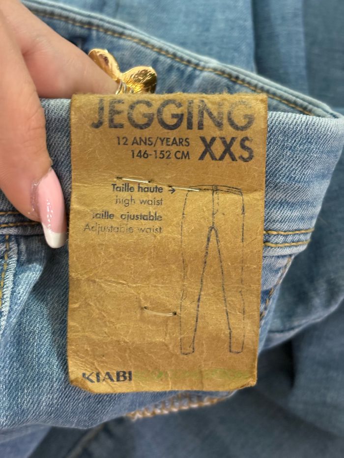 🩳 Jegging bleu clair taille haute - KIABI - XXS (12 ans) - photo numéro 5