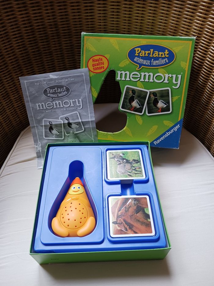 Jeu mémory parlant les animaux familiers