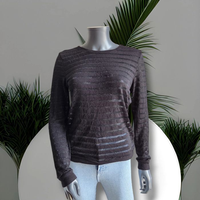 longue manche - noir - only - pailleté - transparent