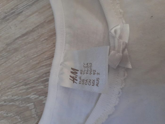 T shirt manches longues blanc, taille 2 ans - photo numéro 2