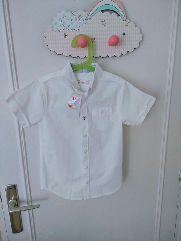 Chemise manches courtes blanche