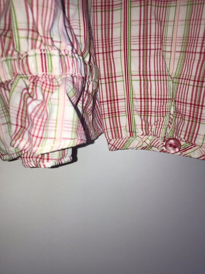 Chemisier Sergent Major. 12 ans. Carreaux vert et rouge - photo numéro 4