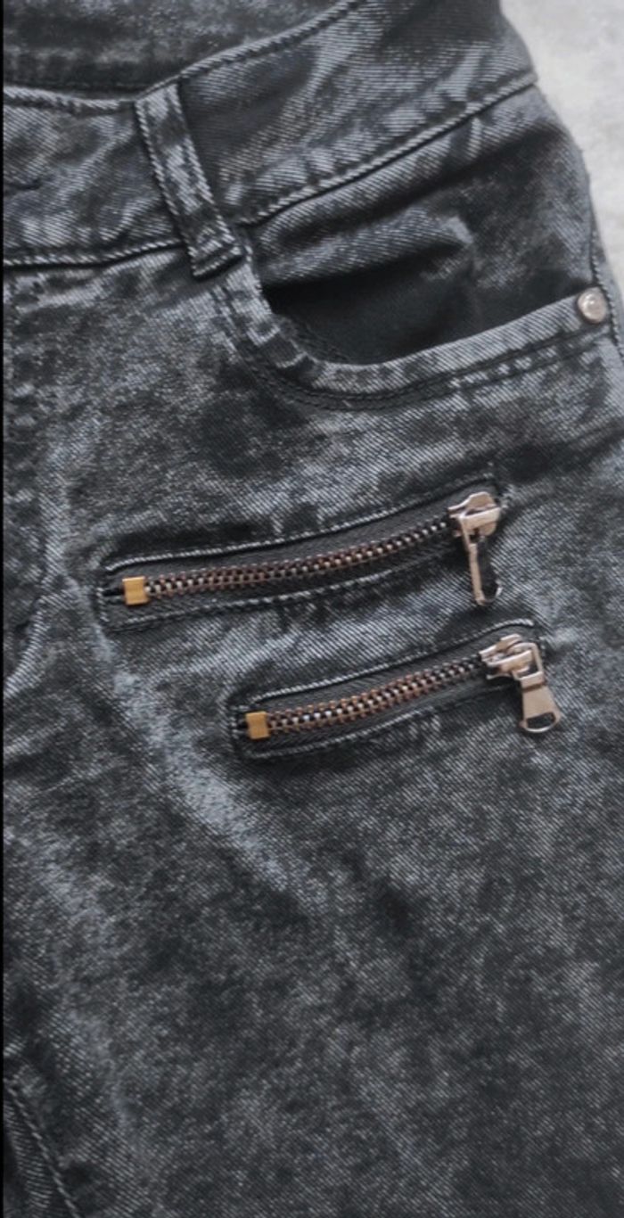 Jean Girl Vivi S gris noir skinny stretch - photo numéro 6