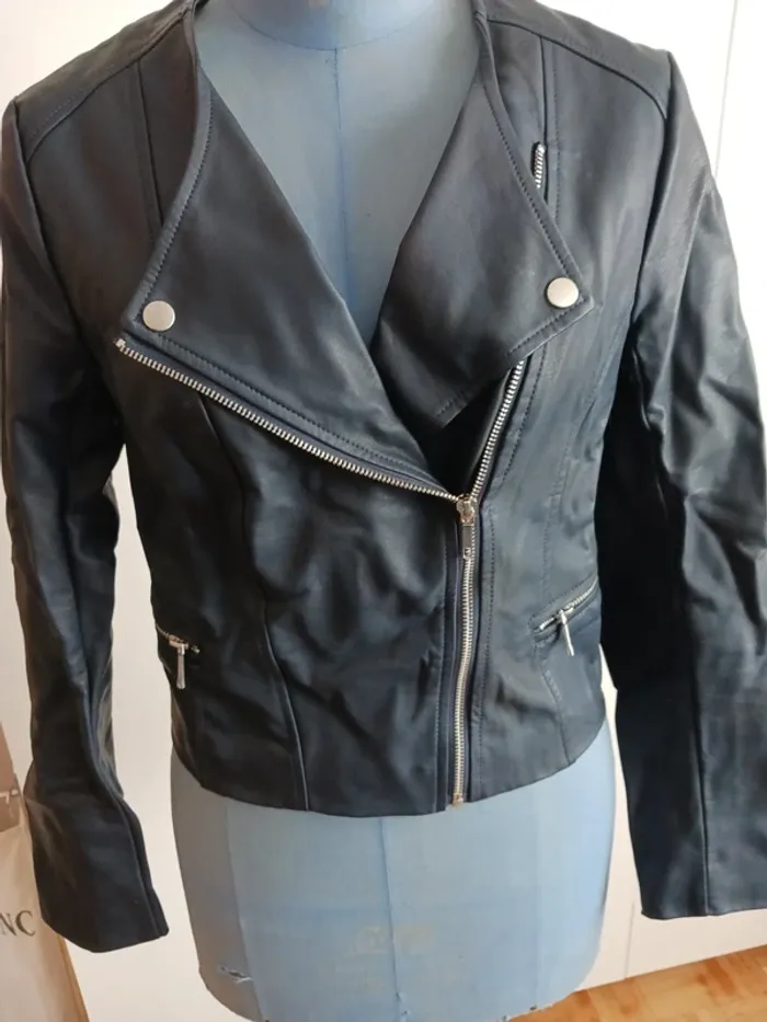 Veste simili cuir femme - photo numéro 3