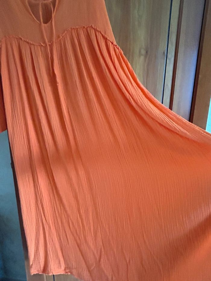 Robe longue été orange Chantal B taille unique - photo numéro 5