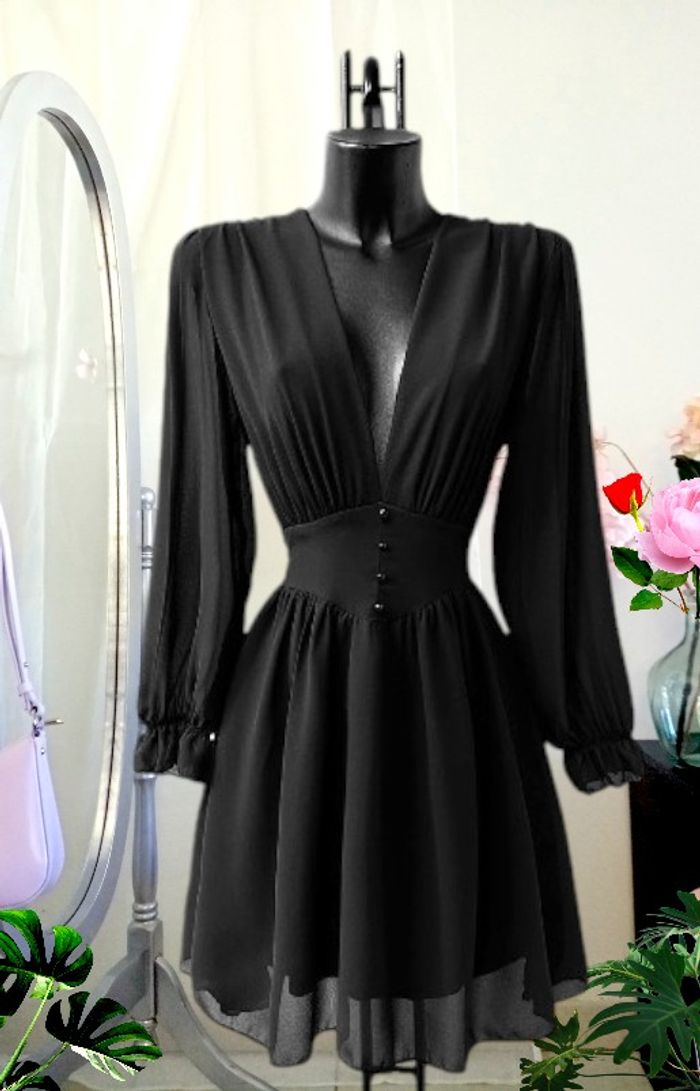 Robe midi noire