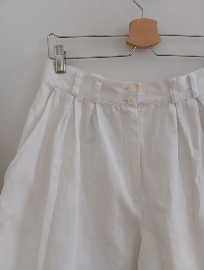 Bermuda vintage blanc jambes évasées - photo numéro 4