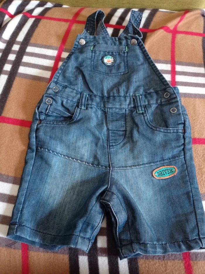 Salopette jean courte orchestra 23 mois