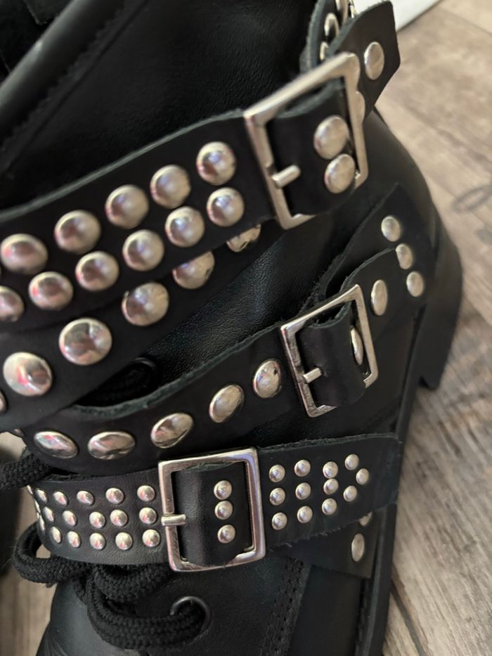 Bottines rock argentées Eden Shoes pointure 37 - photo numéro 7