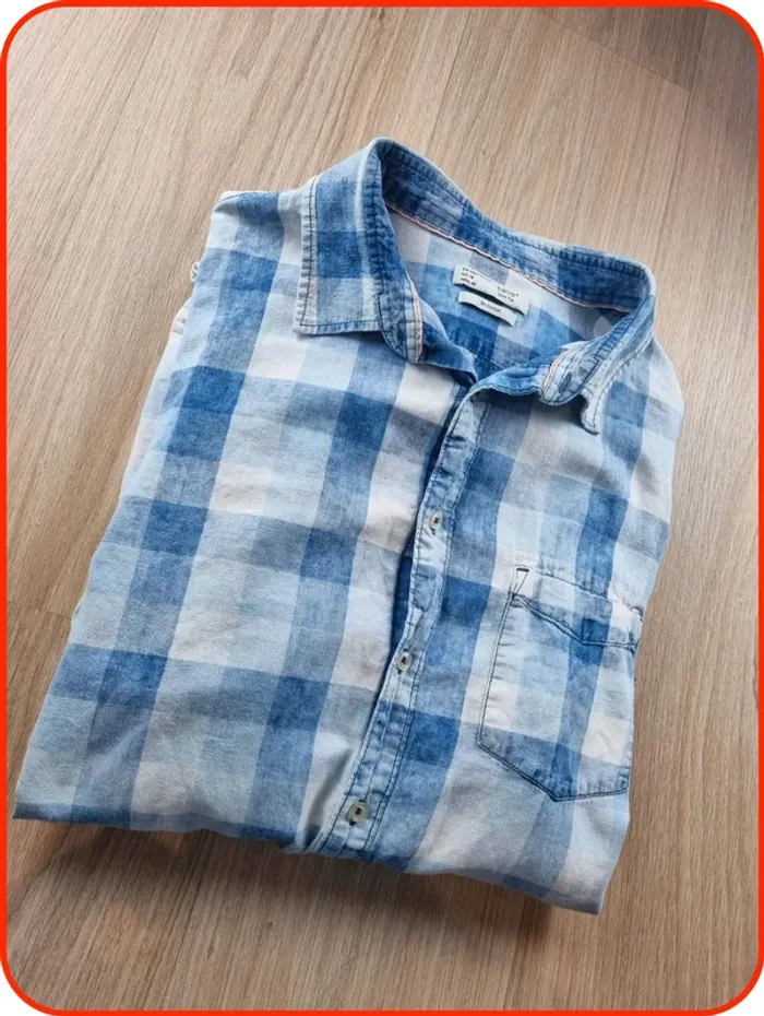 Chemise à rayures bleu et blanc Celio Taille L