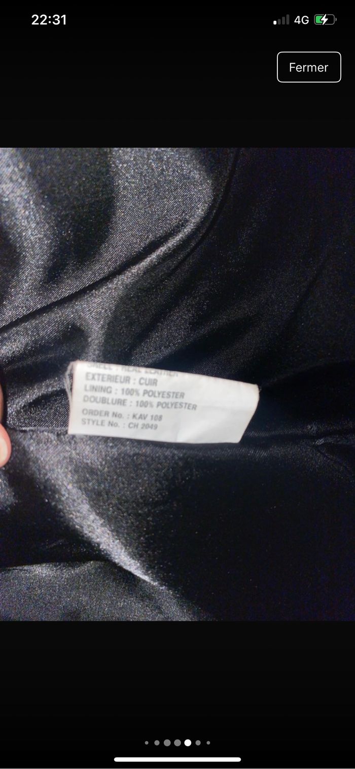 Veste en cuir noir - photo numéro 2