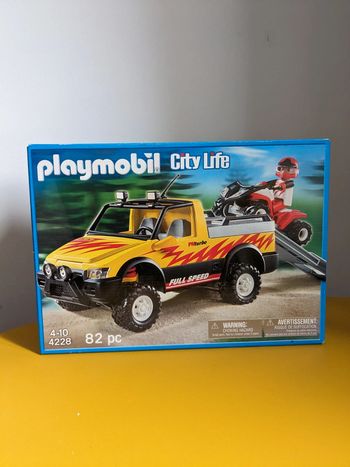 Playmobil 4228 Pickup avec quad de course