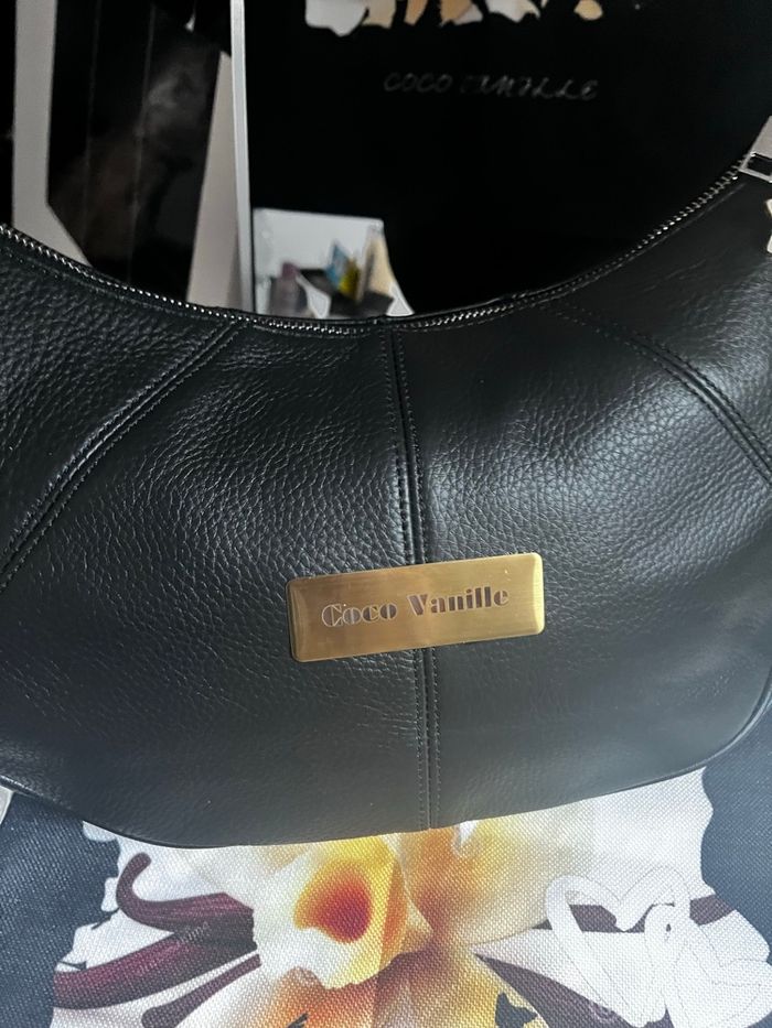 Sac créatrice Coco Vanille en cuir noir 👜 - photo numéro 3
