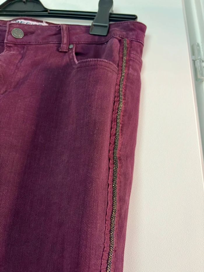 Jeans skinny taille mi-haute prune Creeks 40 - photo numéro 3