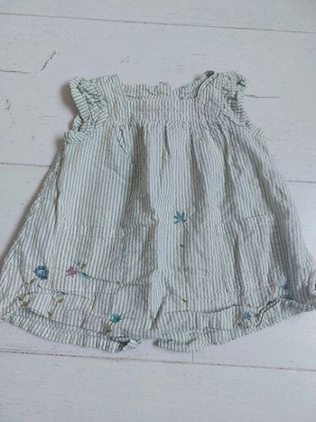 Blouse rayée vert Petit Bateau Taille 6 mois