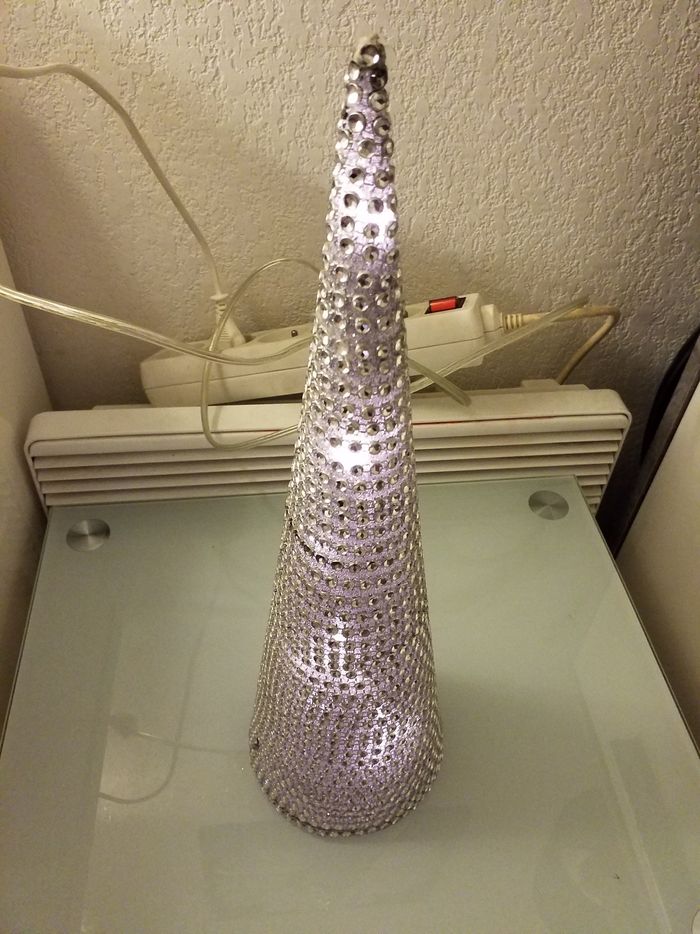 Cône de décoration lumineuse à strass 🎅☃️🎄