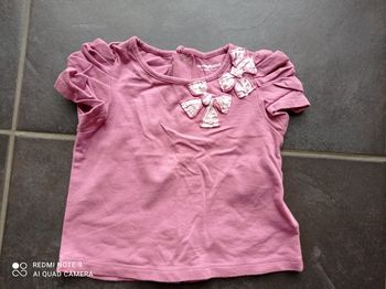 T-shirt fille été Vertbaudet, taille 9 mois NEUF