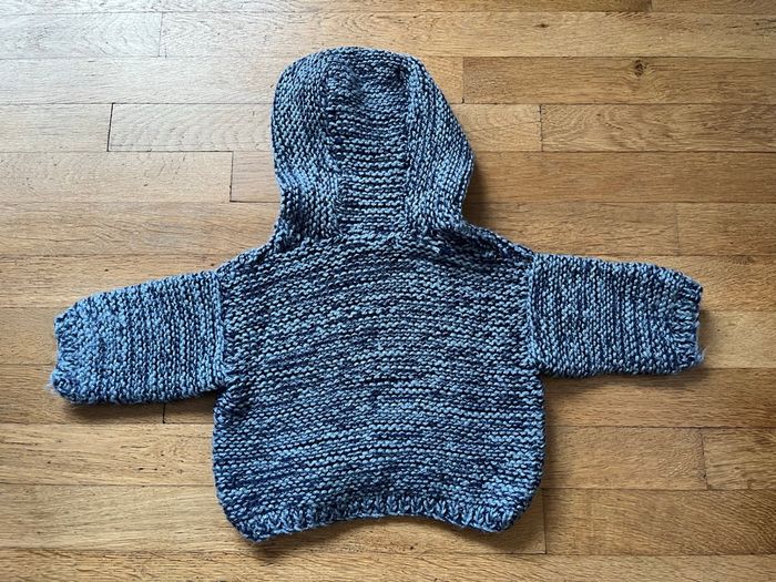 Gilet tricot bleu - photo numéro 2