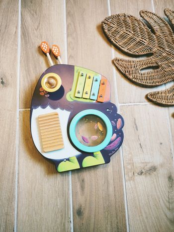 🦜 Jeu d'éveil - Table musicale Multi-Activités Toucan "Dans la Jungle" - marque Moulin Roty - 