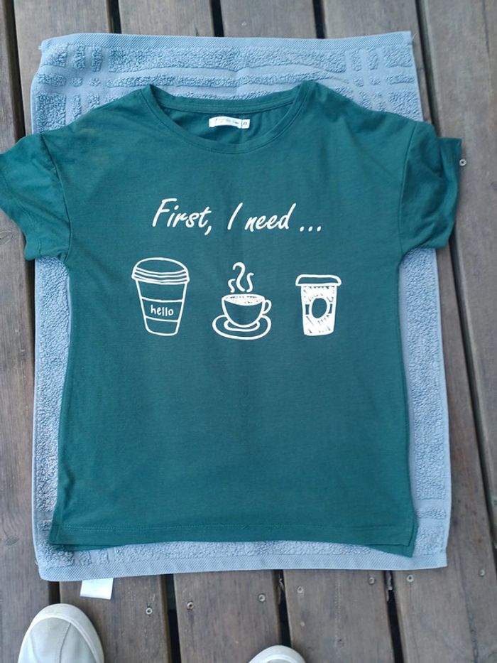 tee shirt vert gemo - photo numéro 2