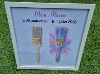 Cadre souvenirs "fin d années " maîtresse, maitre, atsem,aesh.