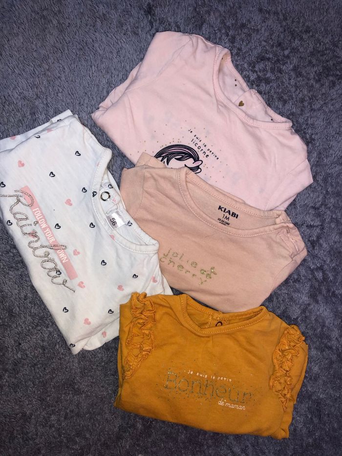 Lot de 4 manche longue fille