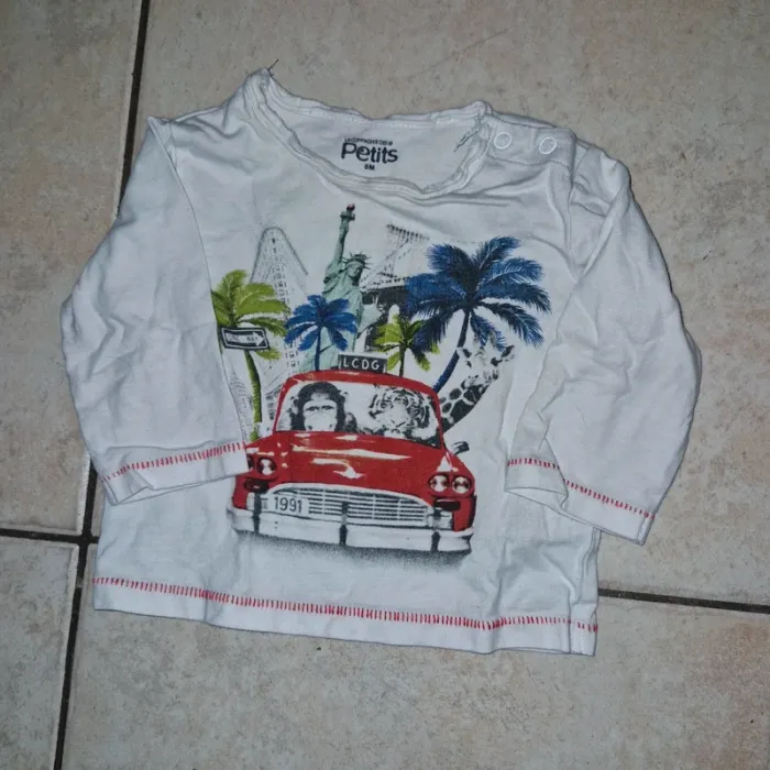 Lot t-shirts garçon 6 mois - photo numéro 2