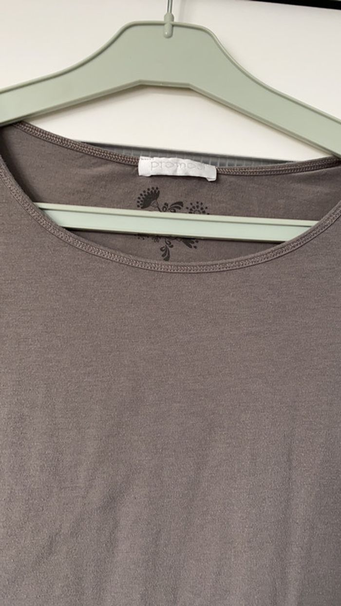 Teeshirt manches longues gris Phildar Taille M - photo numéro 2