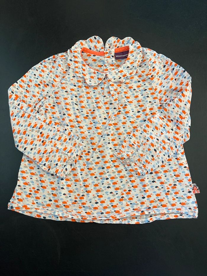 Blouse nuages col Claudine 3 ans