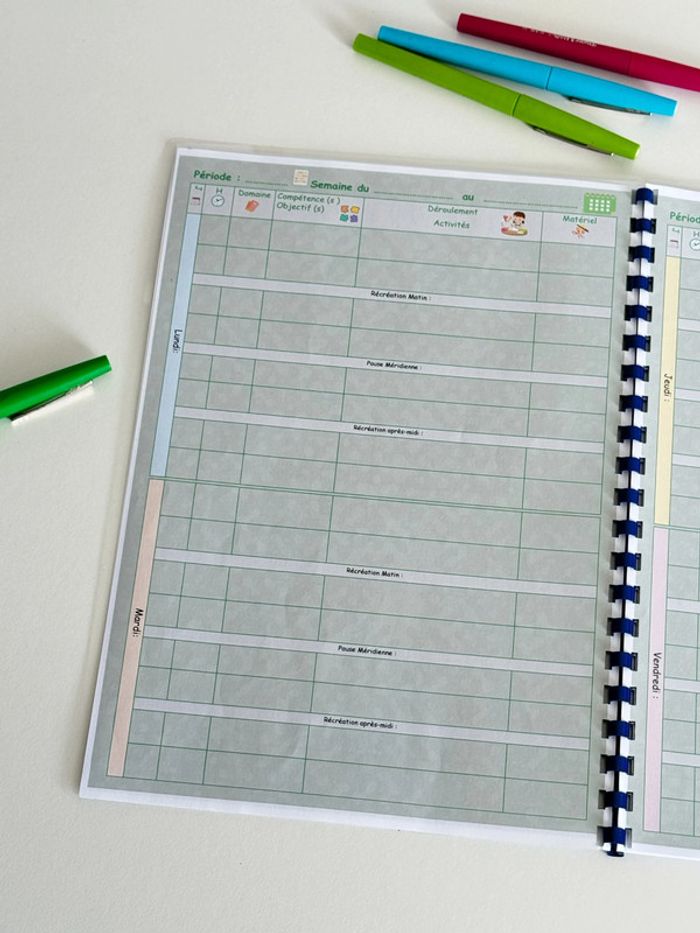 Cahier Journal Enseignant 2 jours par page - photo numéro 5