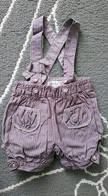 Salopette short 3 mois