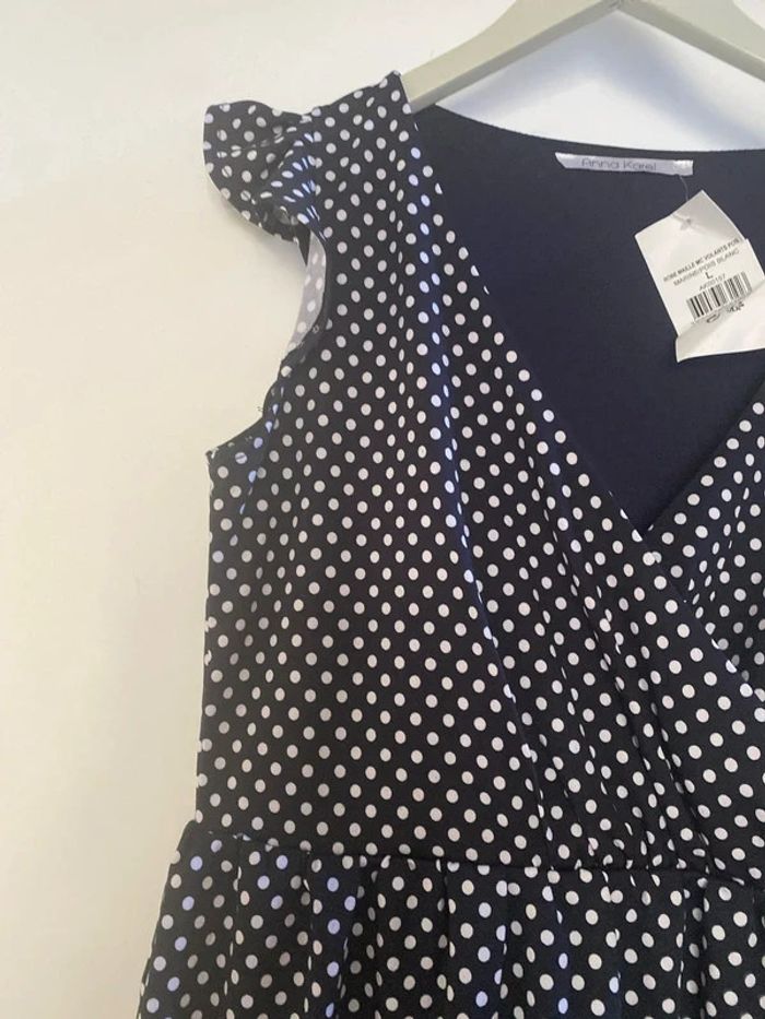 Robe marine à pois blanc Anna Karel taille L Neuve - photo numéro 2