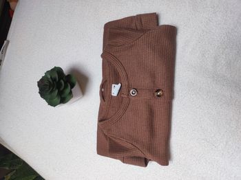Pyjama léger mixte marron - Taille 0-1 mois - Shein
