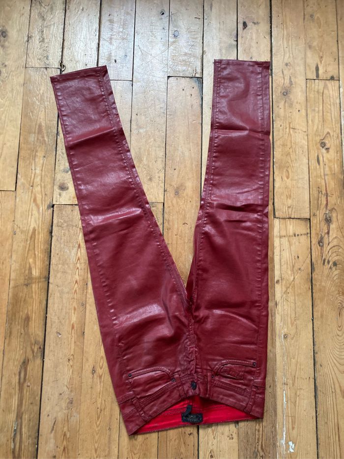 Pantalon jeans enduit bordeaux 14 ans Cimarron - photo numéro 8
