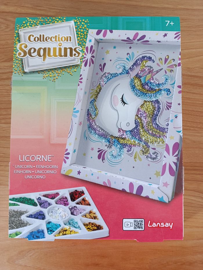 Tableau licorne sequins - photo numéro 2
