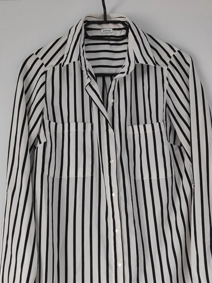 Chemise rayée noire et blanche taille XS