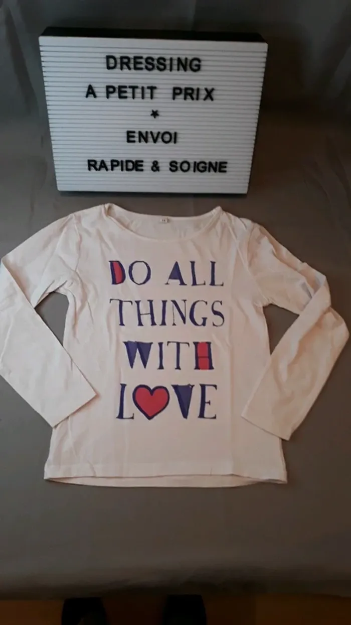 T shirt manche longue 5/6 ans - photo numéro 2
