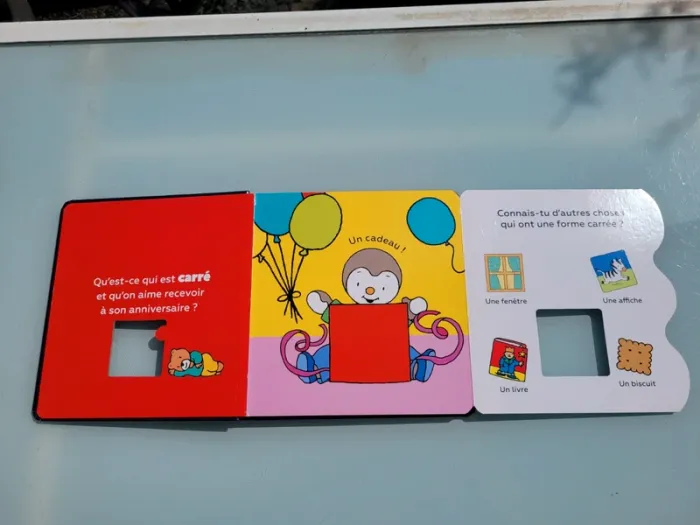 Très beau livre 🔵 T'choupi Devine les formes 🟥 avec volets à déplier - photo numéro 4