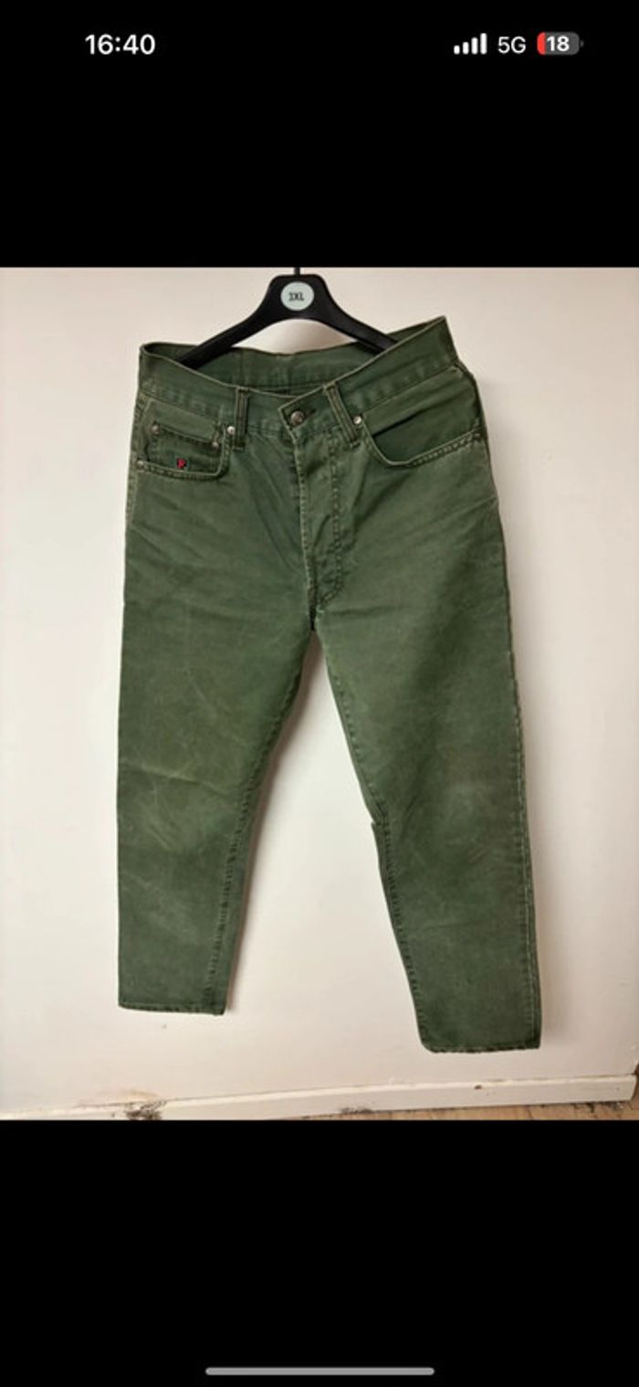 Jean Faconnable Vintage Vert - Taille 29 - Coupe Droite - photo numéro 2