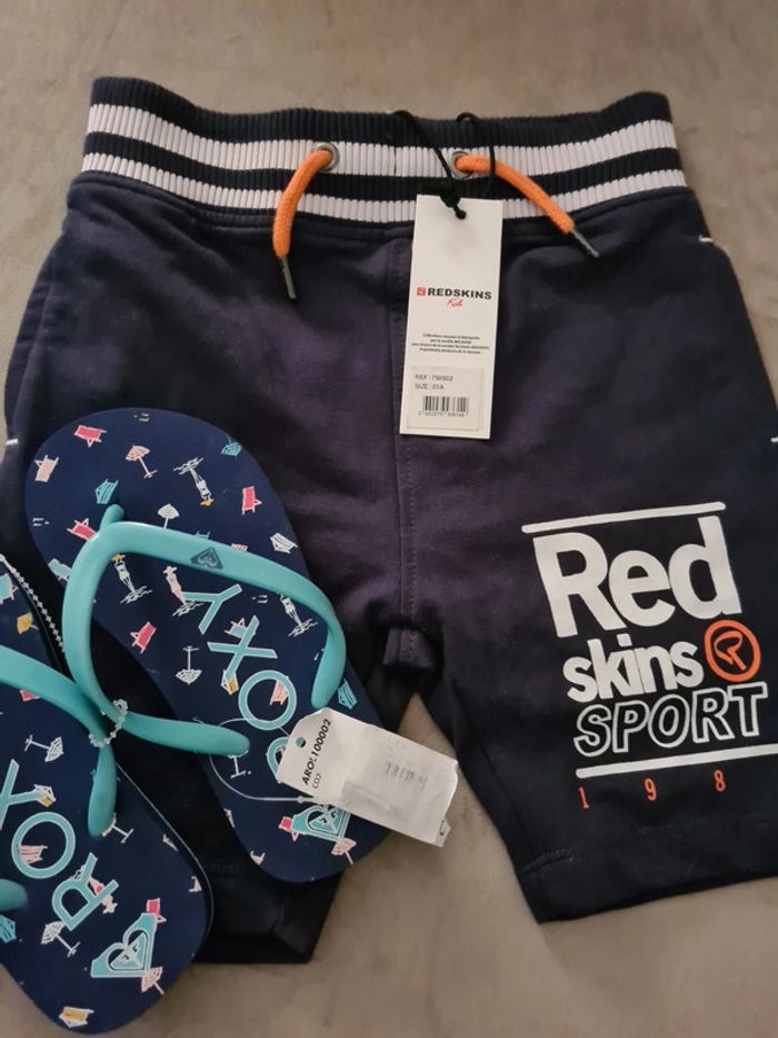 Short redskins 3 ans +Tongs Roxy 27 - photo numéro 3
