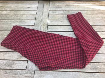 Pantalon à carreaux rouge et noir S