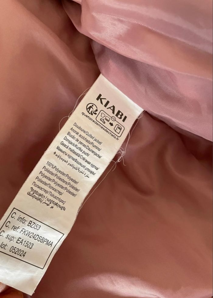 Doudoune à Capuche Légère Rose Pastel Kiabi taille 5 ans Fille Kiabi - photo numéro 5