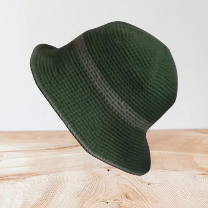 Bob chapeau 100%coton été vert militaire taille S/M - photo numéro 2