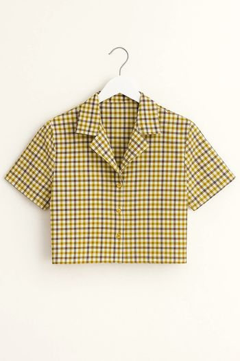 Chemise courte à carreaux