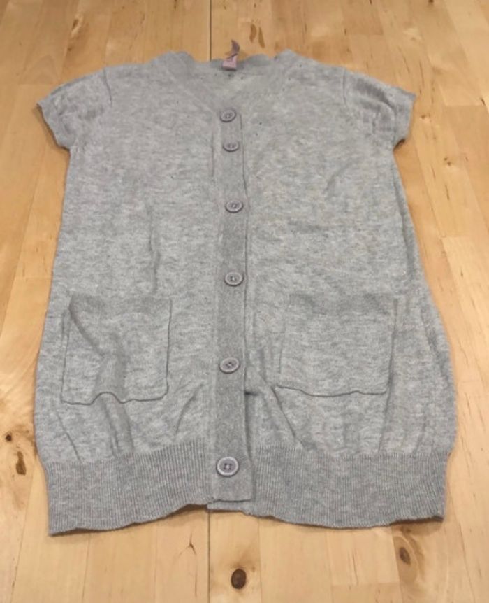 Gilet gris manche courte - photo numéro 2