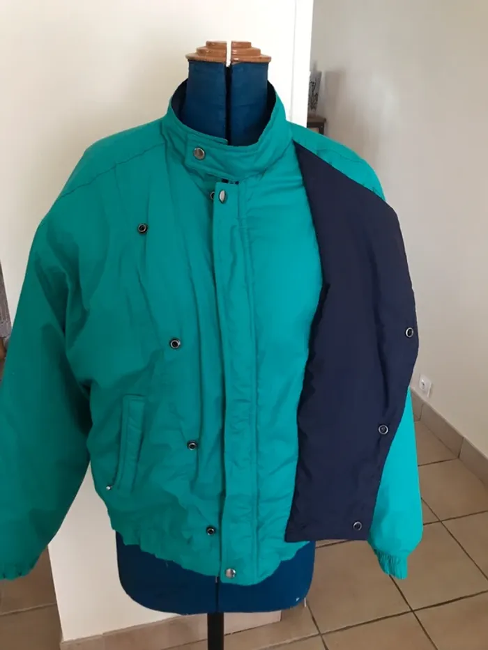Parka anorak blouson ski taille 3 vert rétro vintage années 80 - photo numéro 3