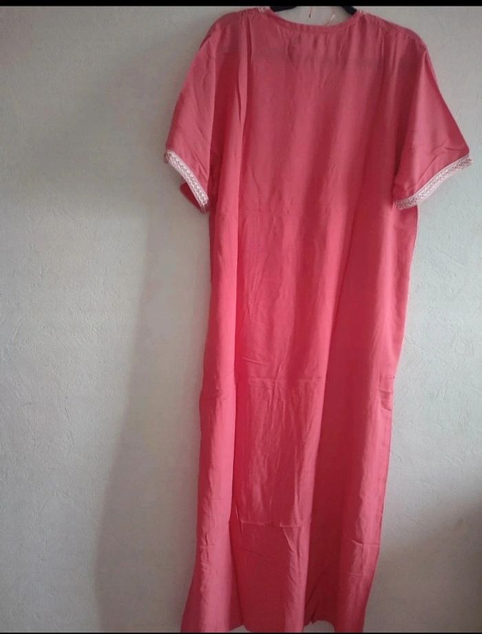 Robe longue d'intérieur été rose taille L - photo numéro 4