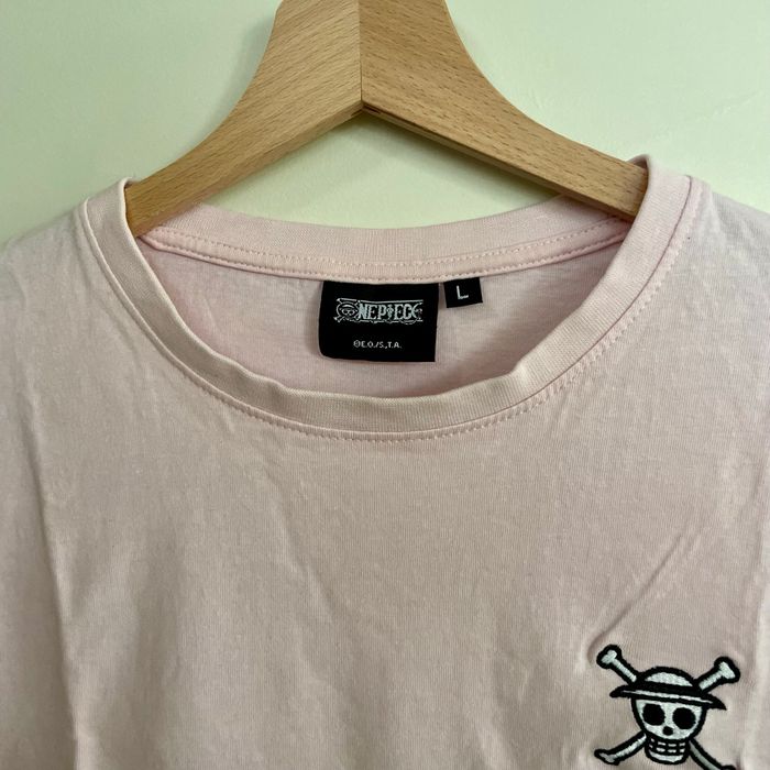 T-shirt rose pastel One Piece Luffy Taille L imprimé manga japonais V070 - photo numéro 4