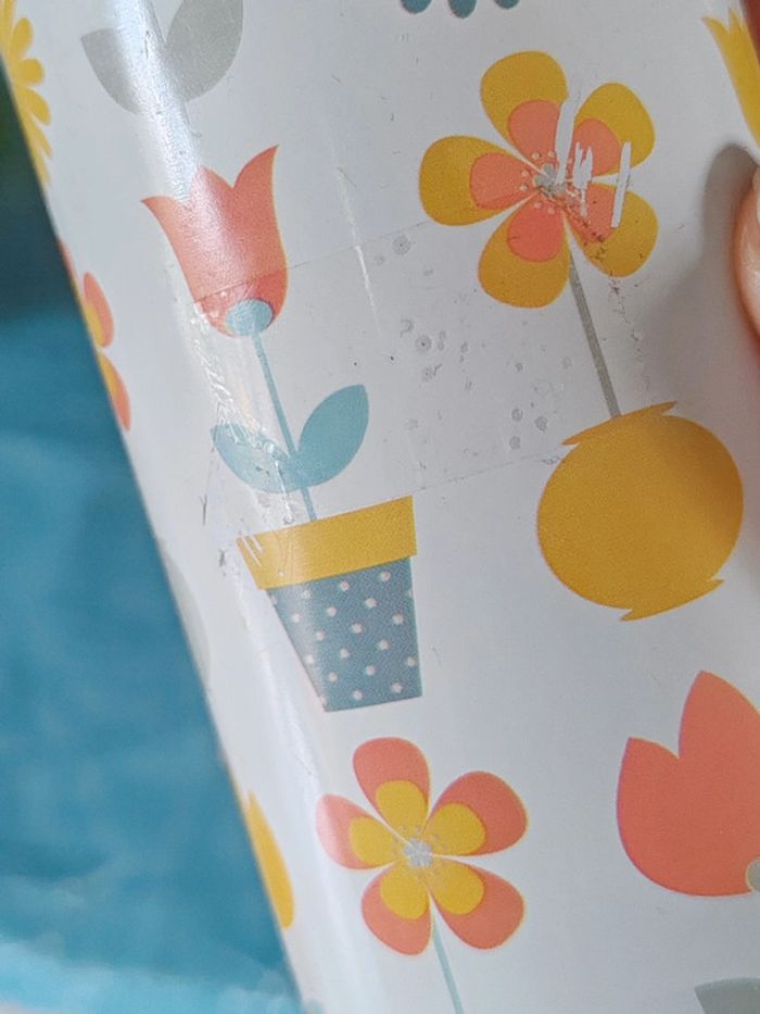 Thermos fleurs jaune et blanc - photo numéro 5