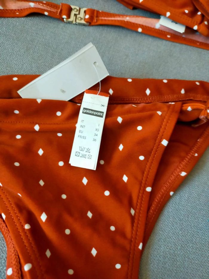 Maillot bikini femme Goldenpoint – neuf avec étiquette – taille 36/38 - photo numéro 8